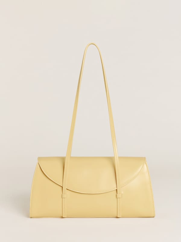 Elena Shoulder Bag - Lemon Custard Leather